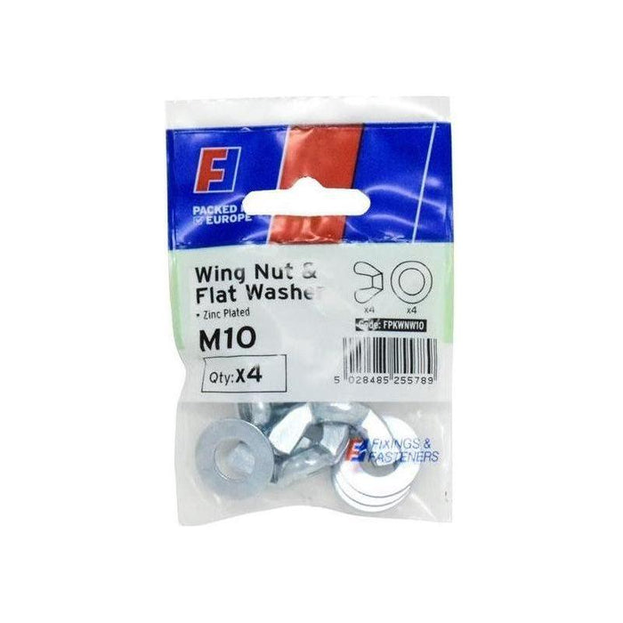 Forgefix Wing Nut & Washer M10 ForgePack 4 ForgeFix - Town Tools