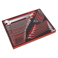 Sealey Tool Tray with Spanner Set 35pc TBTP03