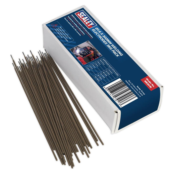 Sealey Welding Electrodes 1.6 x 300mm 5kg Pack WE5016 Sealey - Town Tools 