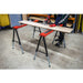 Sealey Fold Down Trestle with Adjustable Legs - Pair FTAL12 Sealey - Town Tools 