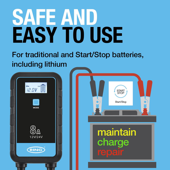 Ring RSC908T SMARTCHARGE 8 Charger & Maintainer