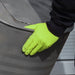 Diamond Grip Extra-Thick Nitrile Powder-Free Gloves Hi-Vis Green XL Pack of 50 Sealey - Town Tools 