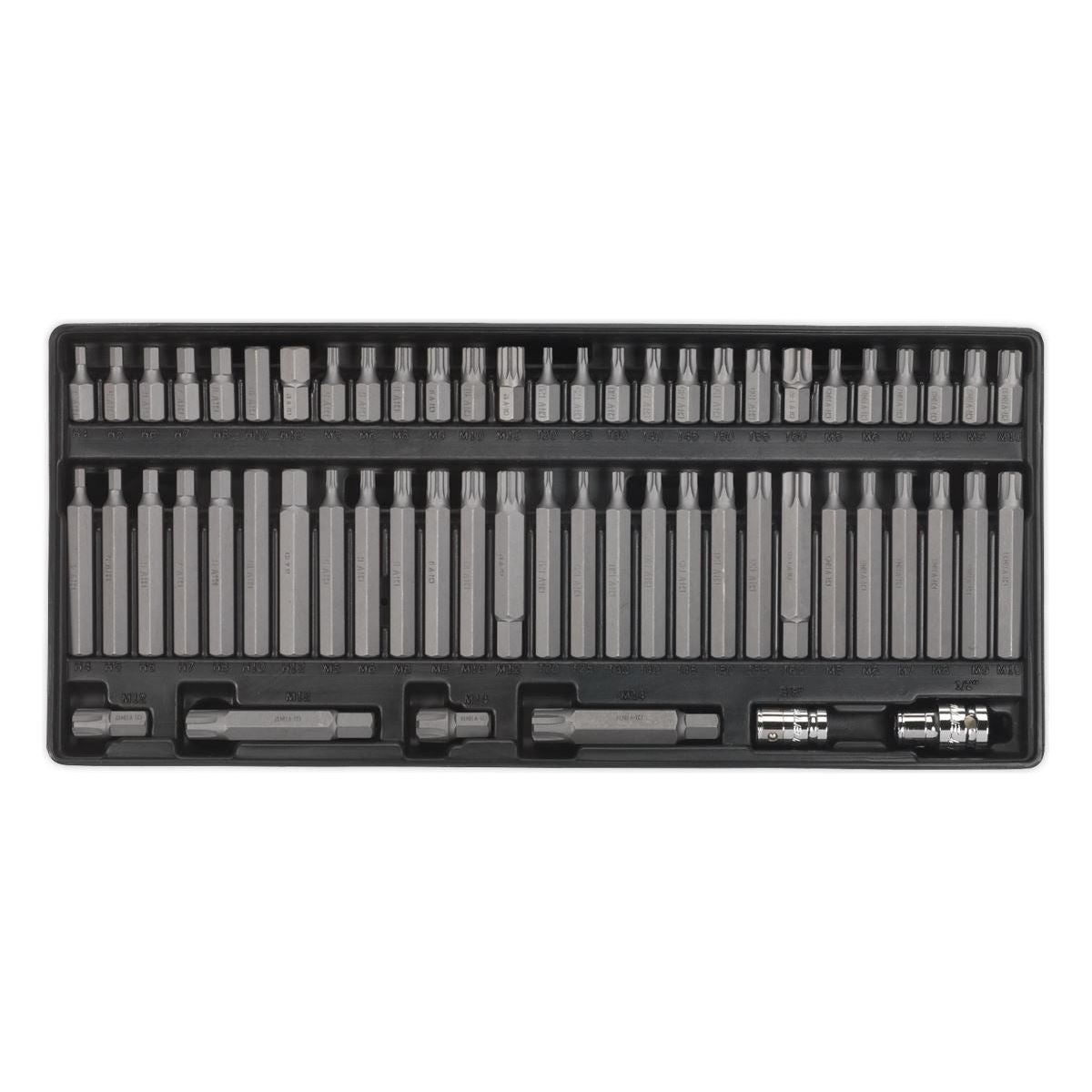 Sealey Tool Tray with Security TRX-Star*/Hex/Ribe/Spline Bit Set 60pc TBT11 Sealey - Town Tools 