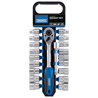 Draper Combined MM/AF Socket and Ratchet Set, 1/2" Sq. Dr. (20 Piece) 16376