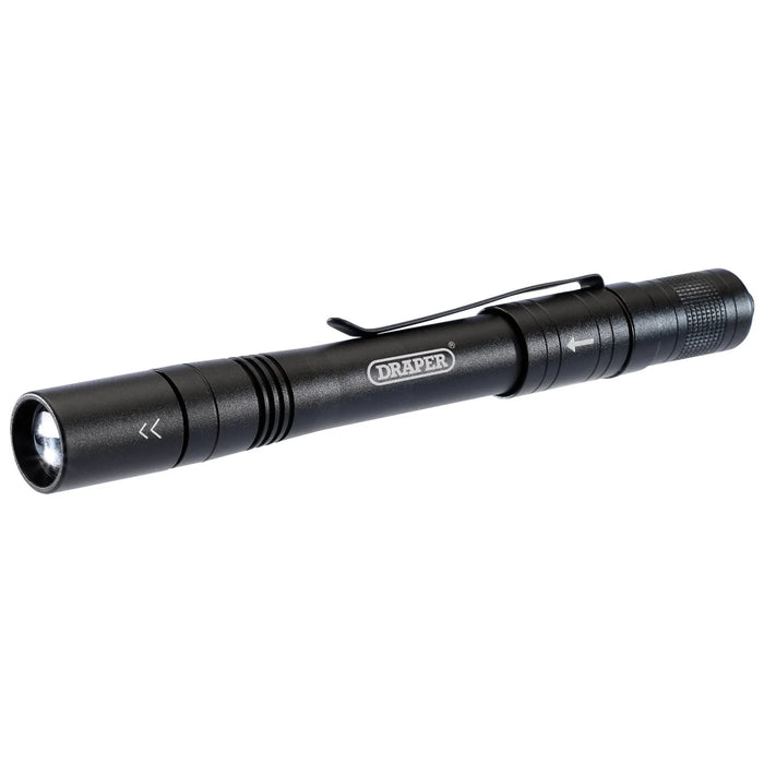 Draper LED Rechargeable Aluminium Penlight, 1W, 80 Lumens - RPL1