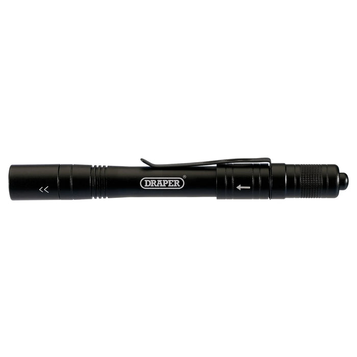 Draper LED Rechargeable Aluminium Penlight, 1W, 80 Lumens - RPL1