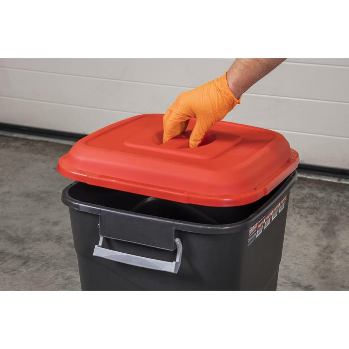 Sealey Refuse/Storage Bin 50L Red BM50R Sealey - Town Tools 