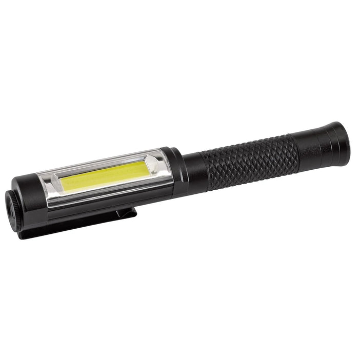 Draper COB LED Rechargeable Aluminium Pen Torch, 5W, 400 Lumens - RWLCOB/360/B