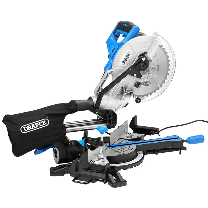 Draper 230V Sliding Compound Mitre Saw, 255mm, 1800W - SMS250D1800