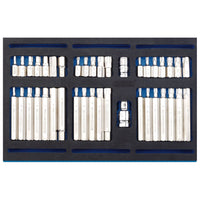 Draper Screwdriver Insert Bit Set in 1/4 Drawer EVA Insert Tray (40 Piece) 63515