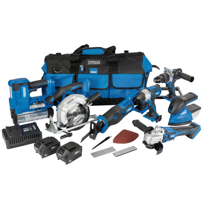 D20 20V Jumbo Kit,  7 x Power Tools,  2 x Batteries,  1 x Charger,  1 x Tool Bag