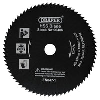 Draper HSS Saw Blade, 85mm - CSB85P/HSS