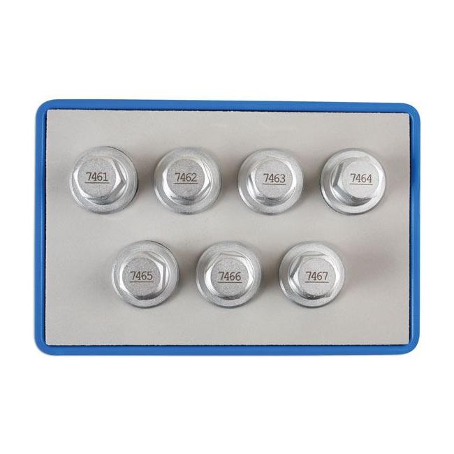 Laser Locking Wheel Nut Key Set 7pc - for Vauxhall, Opel 6860 Laser - Town Tools 