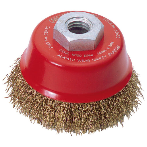 Draper Expert Crimped Wire Cup Brush, 60mm, M14 52635 Draper - Town Tools 