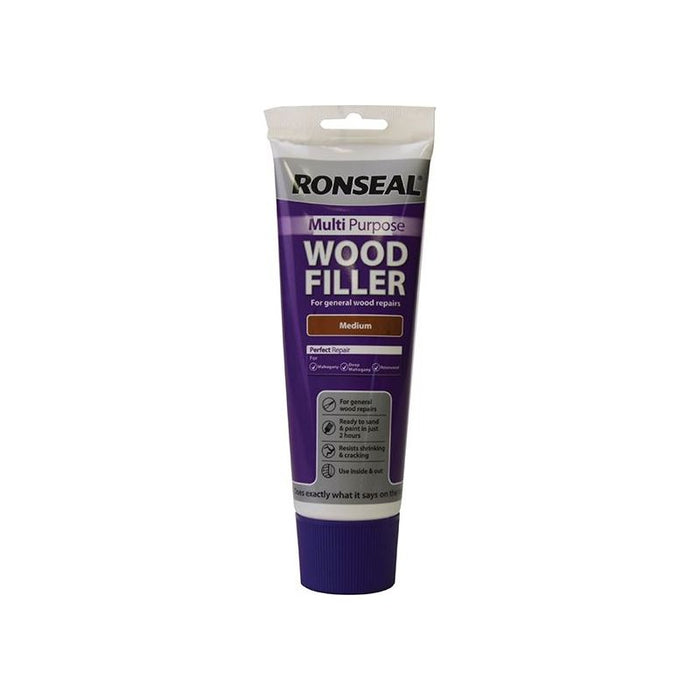 Ronseal Multipurpose Wood Filler Tube Medium 325g Ronseal - Town Tools