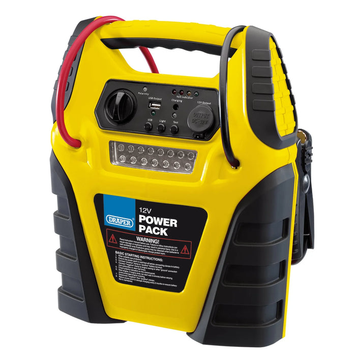 Draper 12V Jump Starter with Air Compressor 900 Peak Amps - Discontinued