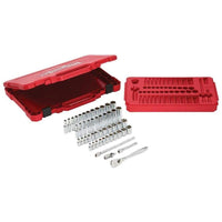 Milwaukee 932464944 1/4in Ratcheting Socket Set Metric & Imperial, 50 Piece