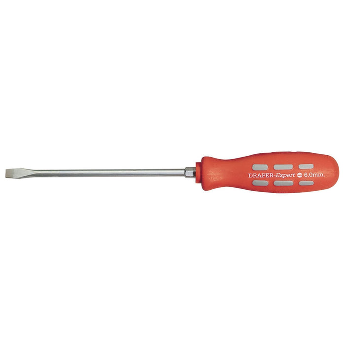 Draper Plain Slot Flared Tip Mechanic's Screwdriver, 150 x 6mm (Sold Loose) Draper - Town Tools 