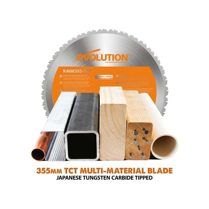 Evolution R355CPS Multi-Material Chop Saw 2200W 240V Evolution - Town Tools