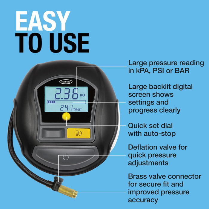 Ring RTC1000 Rapid Digital Tyre Inflator