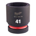 Milwaukee Shockwave Hex Socket 41 mm 1In. Std - 1Pc Milwaukee - Town Tools 