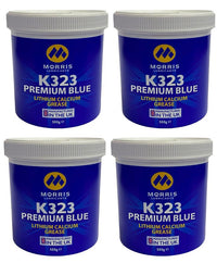 4x Morris K323 Blue Grease Tub 500g Premium Lithium Calcium High Pressure
