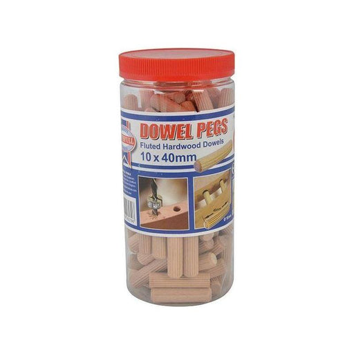 Faithfull Wood Dowels Fluted 40 x 10mm (Tub 100) Faithfull - Town Tools