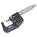 Sealey Digital External Micrometer 0-25mm(0-1") AK9635D Sealey - Town Tools 