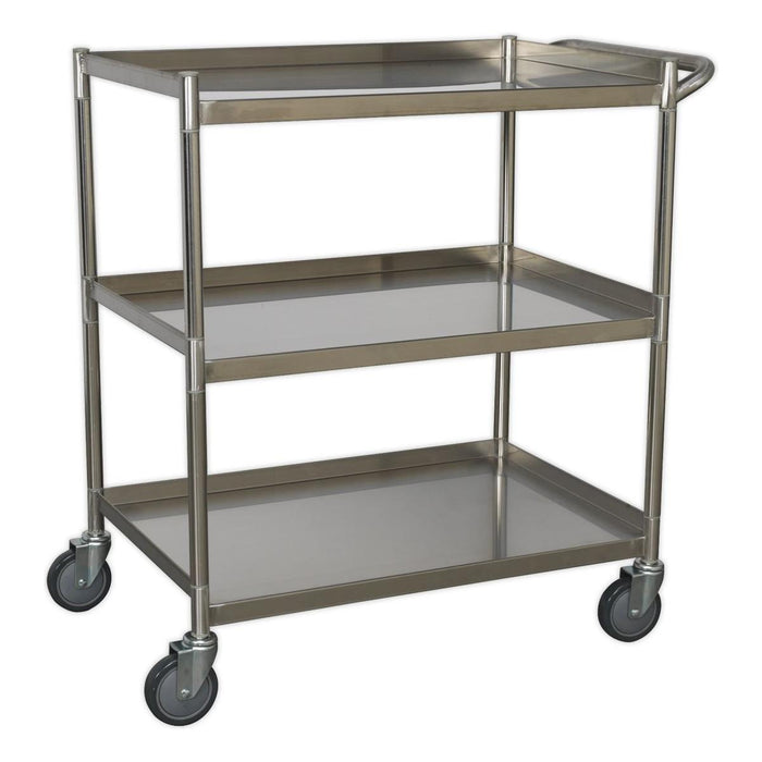 Sealey Workshop Trolley 3-Level Stainless Steel CX410SS