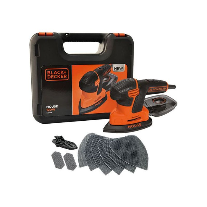 Black + Decker KA2500K-GB Compact Mouse® Sander 120W 240V BLACK + DECKER - Town Tools