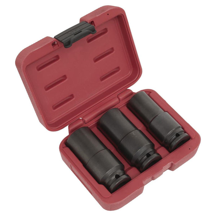 Sealey Weighted Impact Socket Set 1/2"Sq Drive 3pc SX319 Sealey - Town Tools 