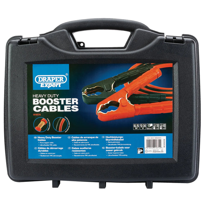 Draper Expert Heavy Duty Booster Cables, 6.5m x 50mm² - JLS1
