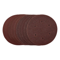 Draper Sanding Discs, 150mm, Hook & Loop, Assorted Grit, (Pack of 10) 55069