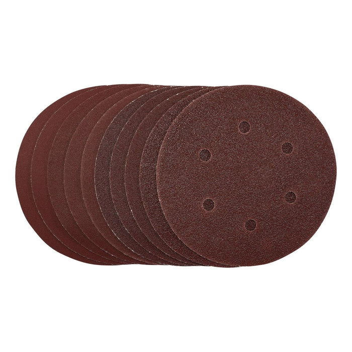 Draper Sanding Discs, 150mm, Hook & Loop, Assorted Grit, (Pack of 10) 55069 Draper - Town Tools 