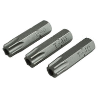 Faithfull Security S2 Grade Steel Screwdriver Bits T40S x 25mm (Pack 3)