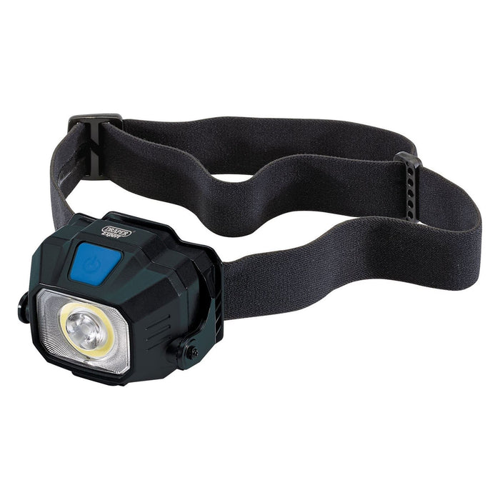 Draper COB/SMD LED Wireless/USB Rechargeable Head Torch, 6W, 400 Lumens, USB-C C Draper - Town Tools 