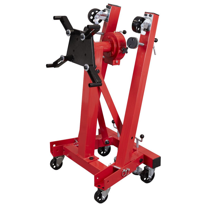 Folding 360º Rotating Engine Stand with Geared Handle Drive 680kg Capacity Sealey - Town Tools 