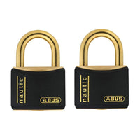 Abus Mechanical T84MB/40mm Black Rustproof Padlock Twin Pack Carded
