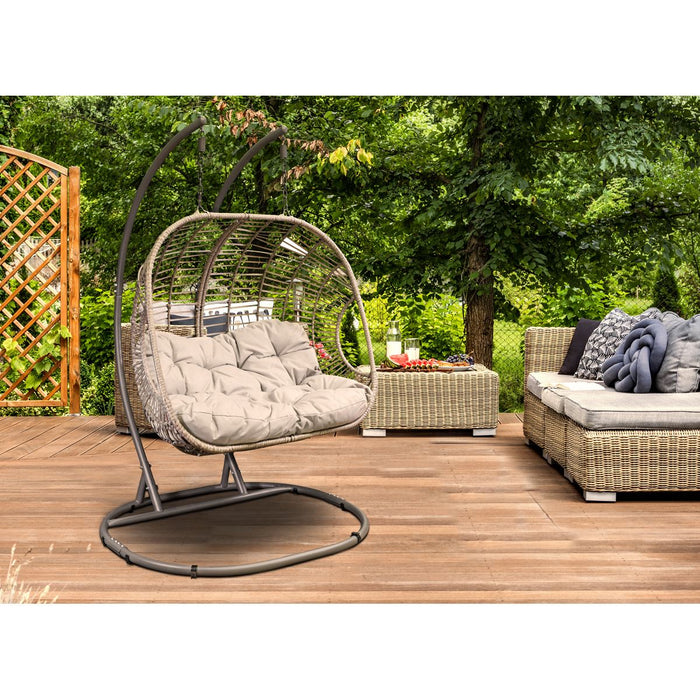 Dellonda Double Swinging Egg Chair with Cushion DG61