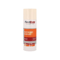 Plastikote Trade Quick Dry Acrylic Spray Paint Matt Magnolia 400ml