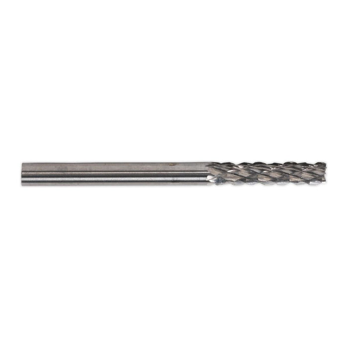 Sealey Micro Carbide Burr Cylinder with End Cutter 3mm Pack of 3 MCB003 Sealey - Town Tools 