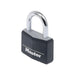 Master Lock Aluminium Black Vinyl Cover 50mm Padlock 4-Pin Master Lock - Town Tools
