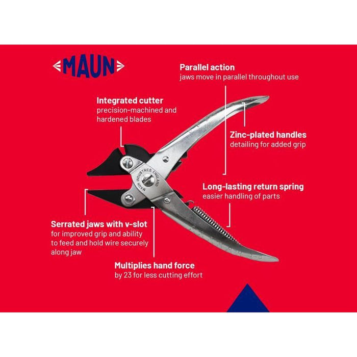 Maun Side Cutter Parallel Pliers with Return Spring 160mm Maun - Town Tools