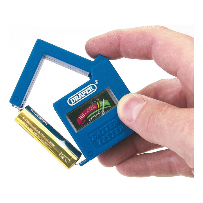 Draper 9V Multi-purpose Battery Tester, AAA, AA, AA, C, D, and Button Cell 64514