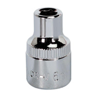 Sealey WallDrive Socket 6mm 3/8"Sq Drive Fully Polished SP3806