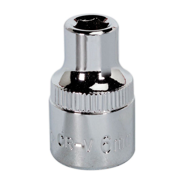 Sealey WallDrive Socket 6mm 3/8"Sq Drive Fully Polished SP3806 Sealey - Town Tools 