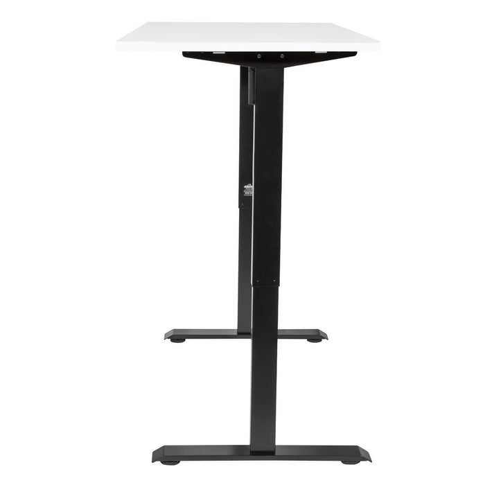 Dellonda Single Motor Adjustable-Height Electric Sit/Stand Desk - White Desktop