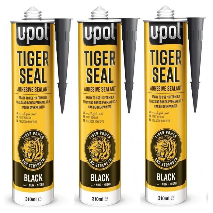 3x Upol Tiger Seal Black 310ml Polyurethane Adhesive Sealant TIG/NB New U-POL UPOL - Town Tools 