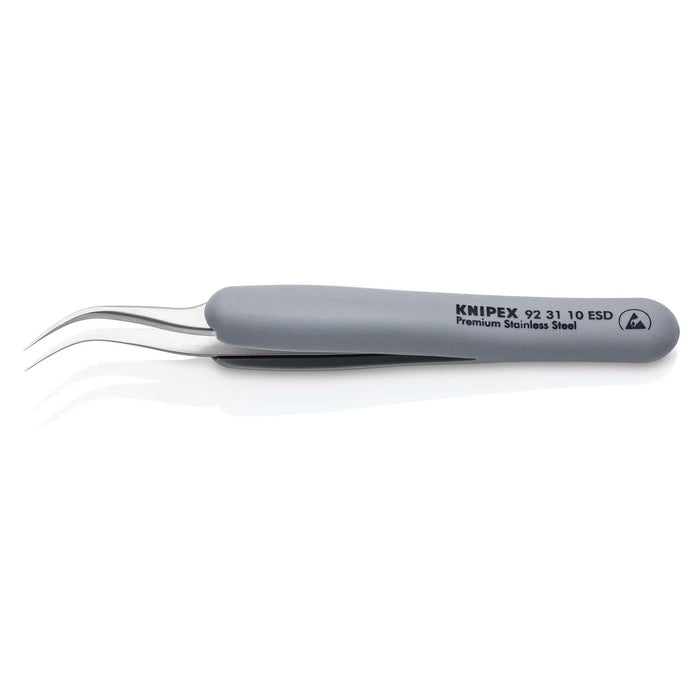 KNIPEX 92 31 10 ESD Precision Tweezers with rubber handles ESD, 122mm