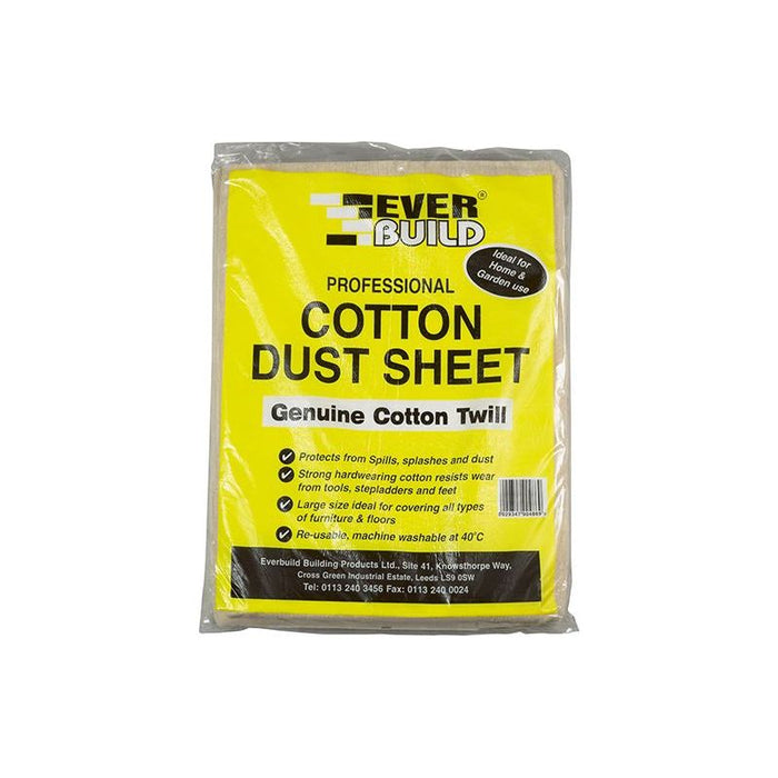 Everbuild Sika Cotton Dust Sheet 3.6 x 2.7m Everbuild Sika - Town Tools